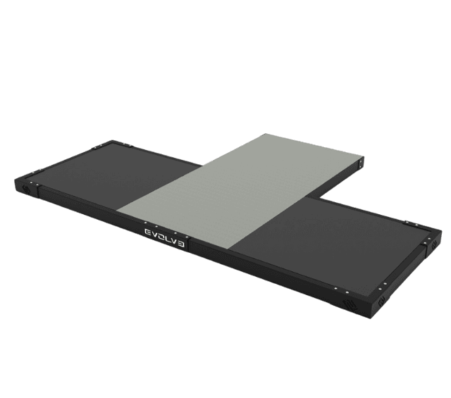 Evolve Powerlifting ljud- och vibrationsabsorberande plattform med kort insats 205 x 310 x 10 cm (IN-100)