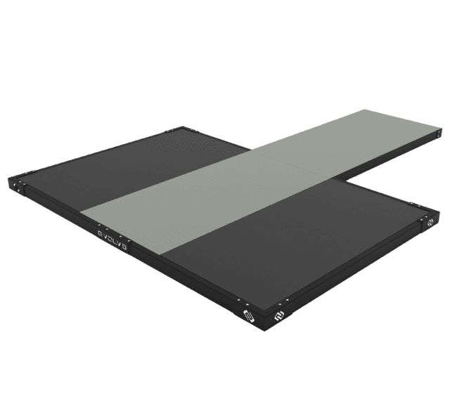 Evolve ljud- och vibrationsabsorberande plattform för tyngdlyftning med lång insats 405 x 310 x 10 cm (IN-400)
