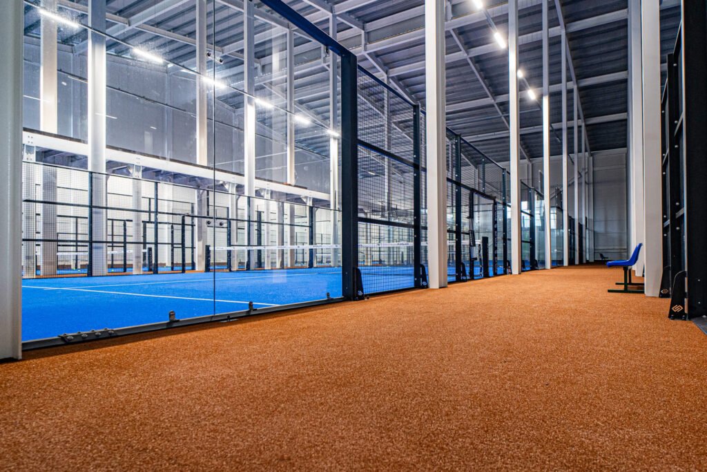 Evolve panoramic padel court and surrounding walkway